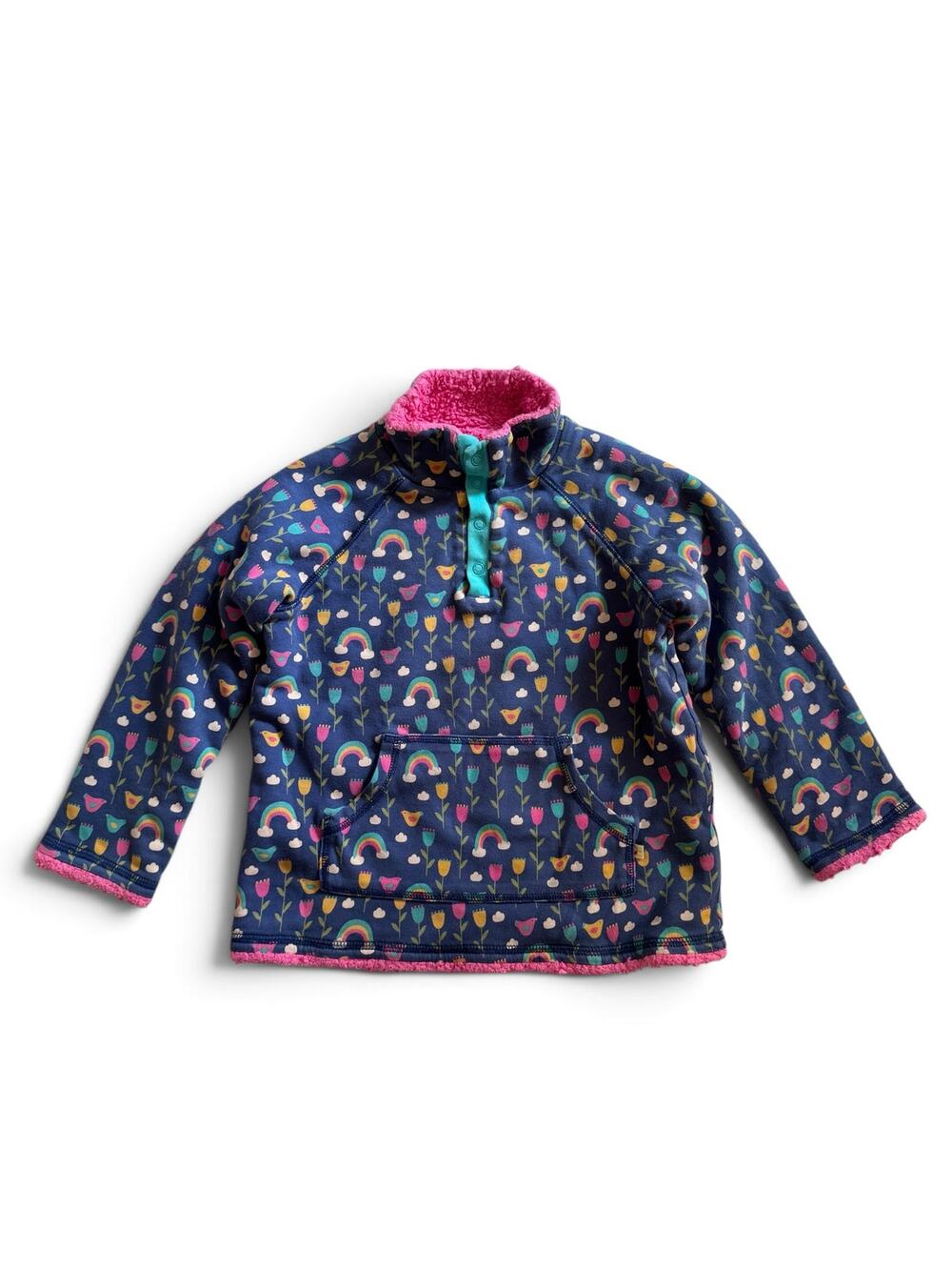 Frugi organic floral rainbows pullover